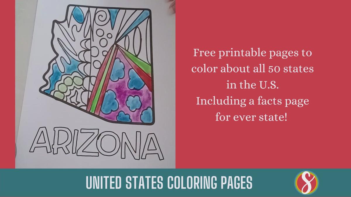 'Video thumbnail for Arizona Coloring Page'