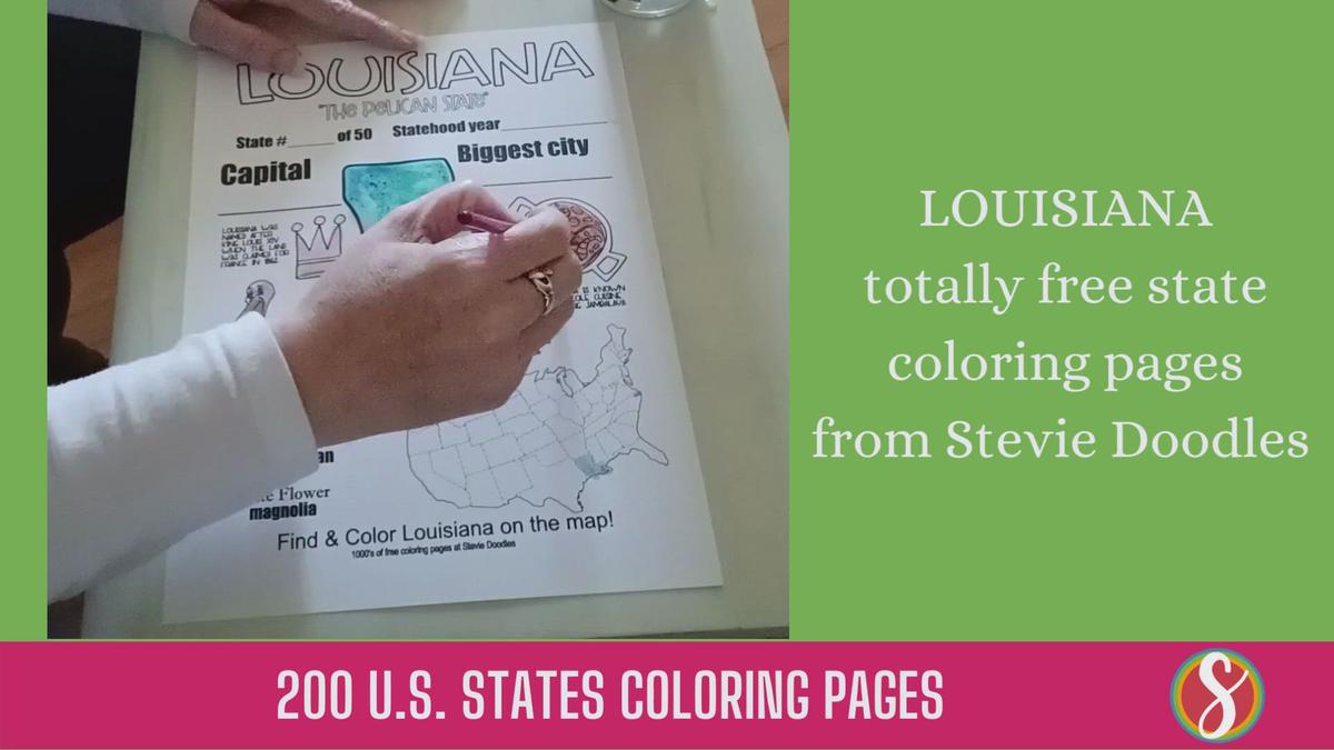 'Video thumbnail for Louisiana Facts Free Coloring Pages'