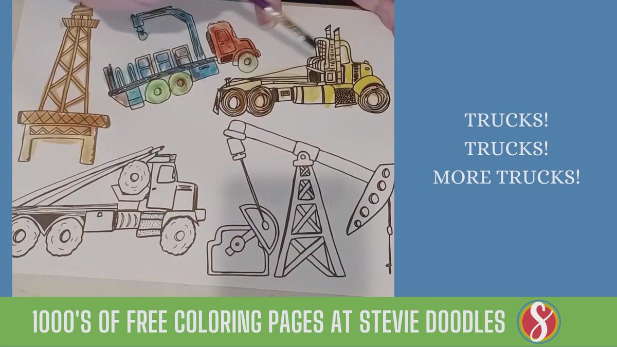 'Video thumbnail for Big Rigs Trucks Coloring Pages'