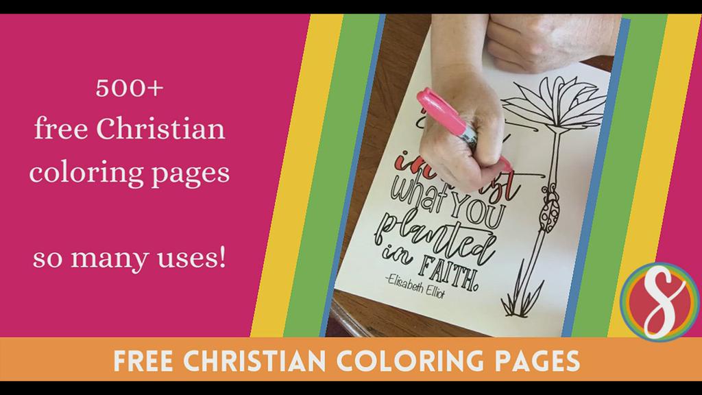 'Video thumbnail for Christian Quote Coloring Pages'
