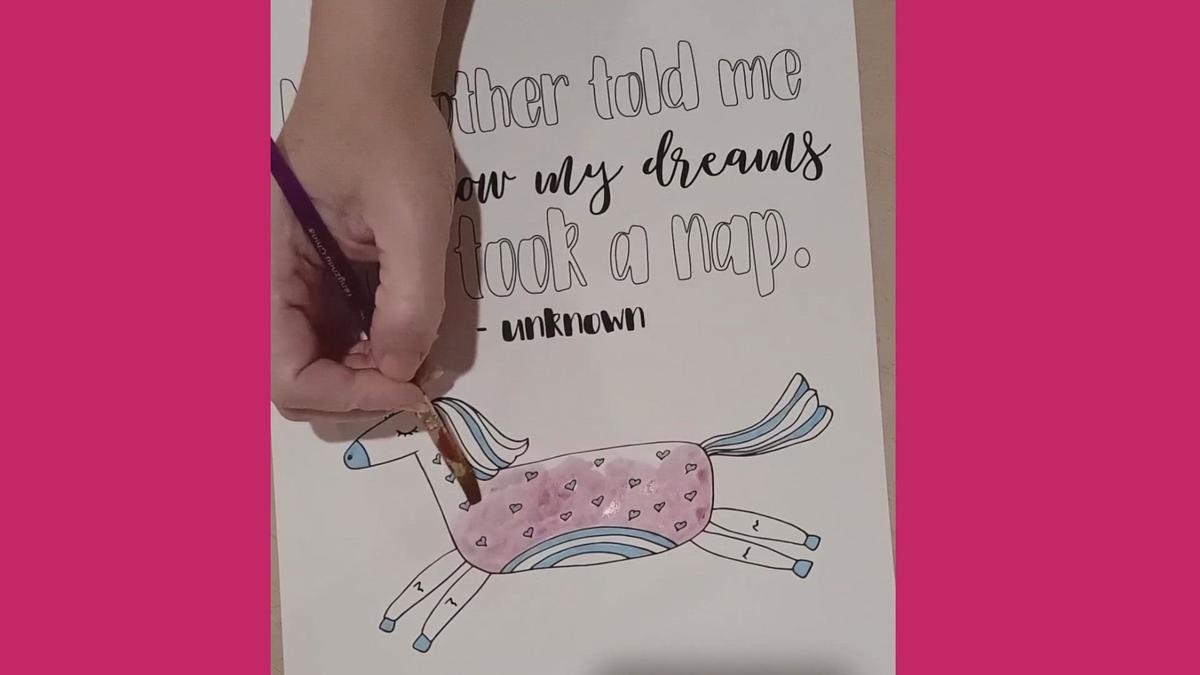 'Video thumbnail for Unicorn Coloring Page - Naps'