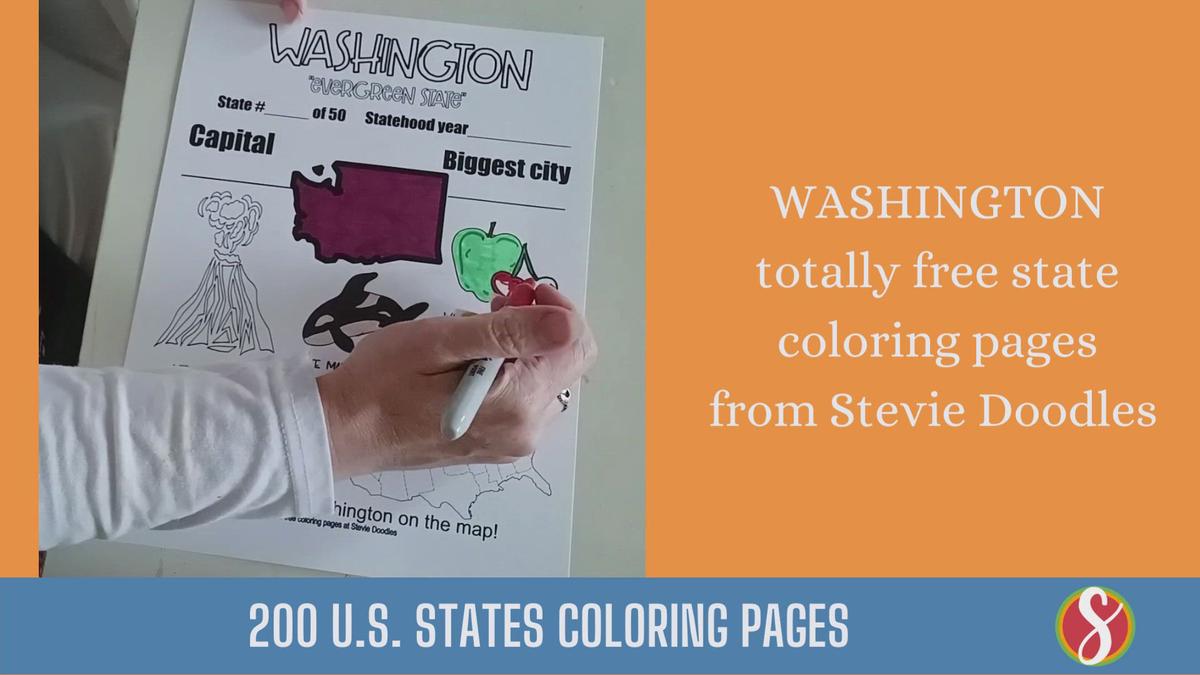 'Video thumbnail for Washington Facts Free Printable Coloring Sheet'