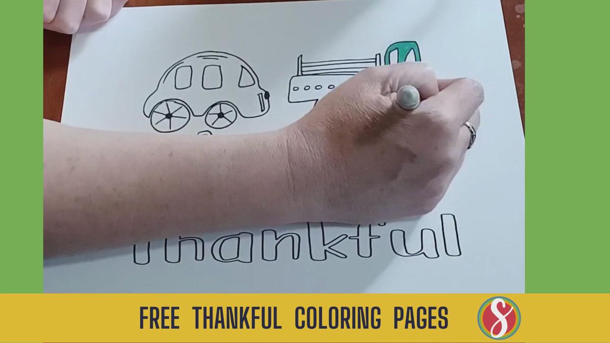 'Video thumbnail for Thankful Coloring Page For Kids'
