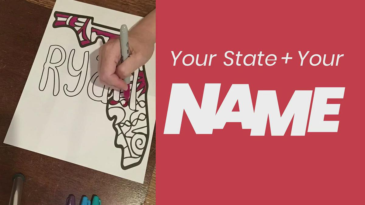'Video thumbnail for State + Name Coloring Pages'