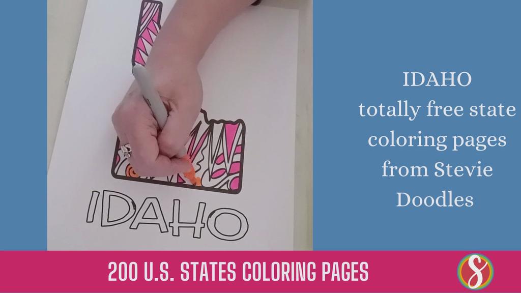 'Video thumbnail for Idaho Doodles Coloring Page'