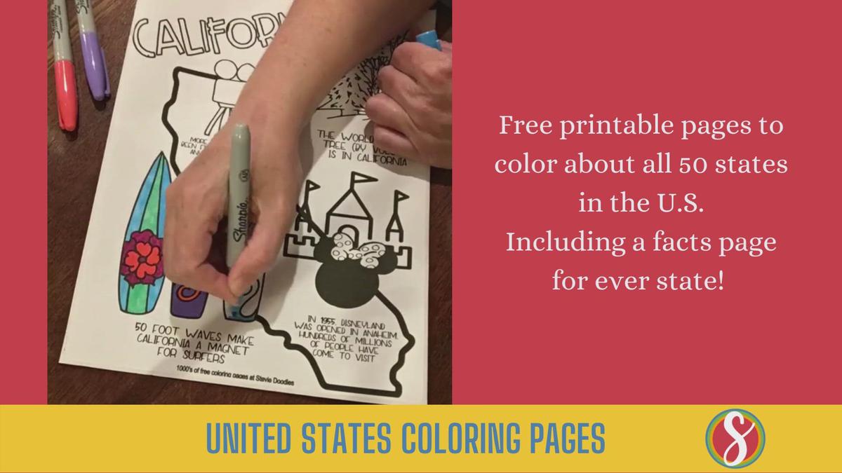 'Video thumbnail for Free California Coloring Page'